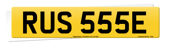 Registration number RUS 555E